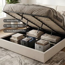 Load image into Gallery viewer, lt11015-sorell-super-king-gas-lift-bed-frame-beige-2607214