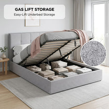 Load image into Gallery viewer, lt11016-calma-queen-gas-lift-bed-frame-light-grey-2607211