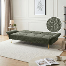Load image into Gallery viewer, Forest 3 Seater Sofa Bed with Cup Holder - Green