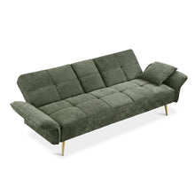 Load image into Gallery viewer, Forest 3 Seater Sofa Bed with Cup Holder - Green