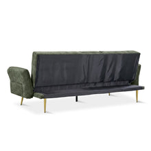 Load image into Gallery viewer, Forest 3 Seater Sofa Bed with Cup Holder - Green