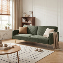 Load image into Gallery viewer, Kiwi Chenille 3 Seater Sofa Bed - Green