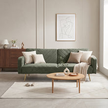Load image into Gallery viewer, Kiwi Chenille 3 Seater Sofa Bed - Green