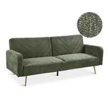 Load image into Gallery viewer, Kiwi Chenille 3 Seater Sofa Bed - Green