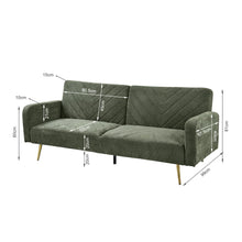 Load image into Gallery viewer, Kiwi Chenille 3 Seater Sofa Bed - Green