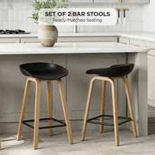 Load image into Gallery viewer, 24359-kai-metal-bar-stool-65cm-set-of-2-black-2607242