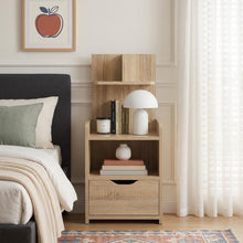Load image into Gallery viewer, lt10639-vivian-bedside-table-with-shelves-oak-2607245