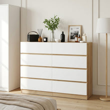 Load image into Gallery viewer, 22199-harris-8-drawers-low-boy-oak-white-2607241