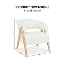 Load image into Gallery viewer, lt11119-bark-chenille-armchair-white-2607242