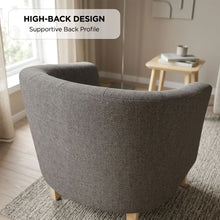 Load image into Gallery viewer, Ash High-Back Linen Armchair - Dark Grey