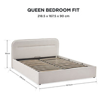 Load image into Gallery viewer, lt11093-steady-queen-gas-lift-bed-frame-linen-beige-2607273