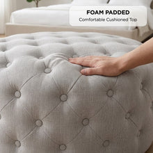 Load image into Gallery viewer, lt11112-disk-linen-ottoman-light-grey-2607273