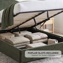 Load image into Gallery viewer, lt11081-isabella-queen-gas-lift-bed-frame-green-26072704