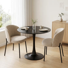 Load image into Gallery viewer, Tulesso Round Dining Table 80x75cm - Golden Black