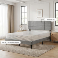 Load image into Gallery viewer, 24341-slate-double-bed-frame-grey-2607272