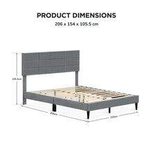 Load image into Gallery viewer, 24342-slate-queen-bed-frame-grey-2607273