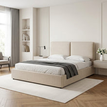 Load image into Gallery viewer, lt11094-pureloft-queen-gas-lift-bed-frame-linen-light-beige-2607271
