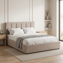 Load image into Gallery viewer, lt11092-stow-queen-gas-lift-bed-frame-linen-khaki-2607271