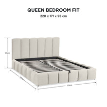 Load image into Gallery viewer, lt11018-modu-queen-gas-lift-bed-frame-beige-2607283