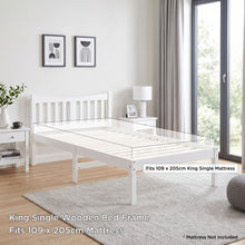 Load image into Gallery viewer, 24500-capra-king-single-wooden-bed-frame-white-2607281