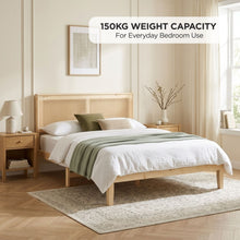 Load image into Gallery viewer, 24498-tropi-queen-wooden-bed-frame-natural-2607284