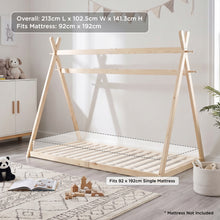 Load image into Gallery viewer, Harbor Single Wooden Bed Frame - Natural