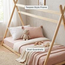 Load image into Gallery viewer, 24491-harbor-single-wooden-bed-frame-natural-2607283