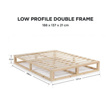 Load image into Gallery viewer, 24482-loom-double-wooden-bed-frame-natural-2607282