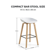 Load image into Gallery viewer, Kai Metal Bar Stool 75cm - Set of 2 - White
