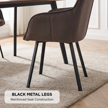 Load image into Gallery viewer, lt11037-elora-swivel-velvet-dining-chair-set-of-2-brown-2607246