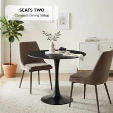 Load image into Gallery viewer, 24310-tulesso-round-dining-table-80x75cm-golden-black-2607292