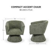 Load image into Gallery viewer, Hug Chenille Swivel Armchair - Dark Green