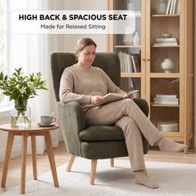 Load image into Gallery viewer, Puff Linen Armchair - Dark Green