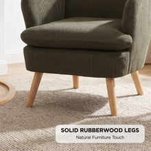 Load image into Gallery viewer, Puff Linen Armchair - Dark Green