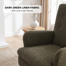 Load image into Gallery viewer, Puff Linen Armchair - Dark Green