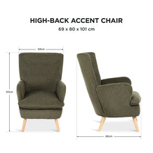 Load image into Gallery viewer, Puff Linen Armchair - Dark Green