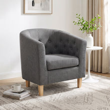 Load image into Gallery viewer, Pebble Wraparound Linen Armchair - Dark Grey