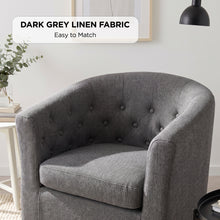 Load image into Gallery viewer, Pebble Wraparound Linen Armchair - Dark Grey
