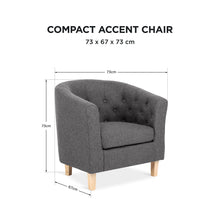 Load image into Gallery viewer, Pebble Wraparound Linen Armchair - Dark Grey