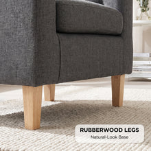 Load image into Gallery viewer, Pebble Wraparound Linen Armchair - Dark Grey