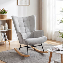 Load image into Gallery viewer, Lull Chenille Rocking Armchair - Slate Grey