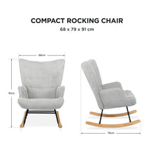 Load image into Gallery viewer, Lull Chenille Rocking Armchair - Slate Grey