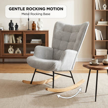 Load image into Gallery viewer, Lull Chenille Rocking Armchair - Slate Grey