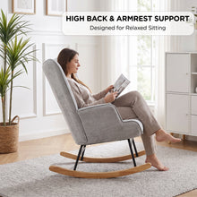 Load image into Gallery viewer, Lull Chenille Rocking Armchair - Slate Grey