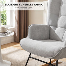 Load image into Gallery viewer, Lull Chenille Rocking Armchair - Slate Grey