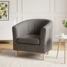 Load image into Gallery viewer, lt11107-ash-high-back-linen-armchair-dark-grey-2607291