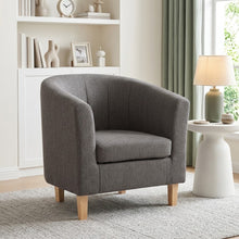 Load image into Gallery viewer, lt11107-ash-high-back-linen-armchair-dark-grey-2607292