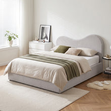 Load image into Gallery viewer, lt11012-miora-queen-gas-lift-bed-frame-light-grey-2607291