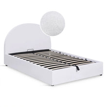 Load image into Gallery viewer, lt10666-isabella-teddy-boucle-double-gas-lift-bed-frame-white-2607312