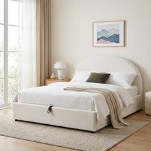 Load image into Gallery viewer, lt10667-isabella-teddy-boucle-queen-gas-lift-bed-frame-white-2607313